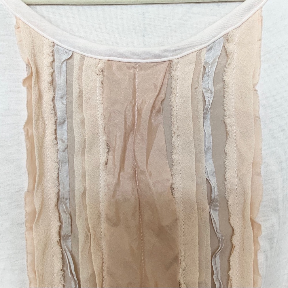 J.Crew Cascading Ruffle Front T-Shirt - Picture 3 of 4